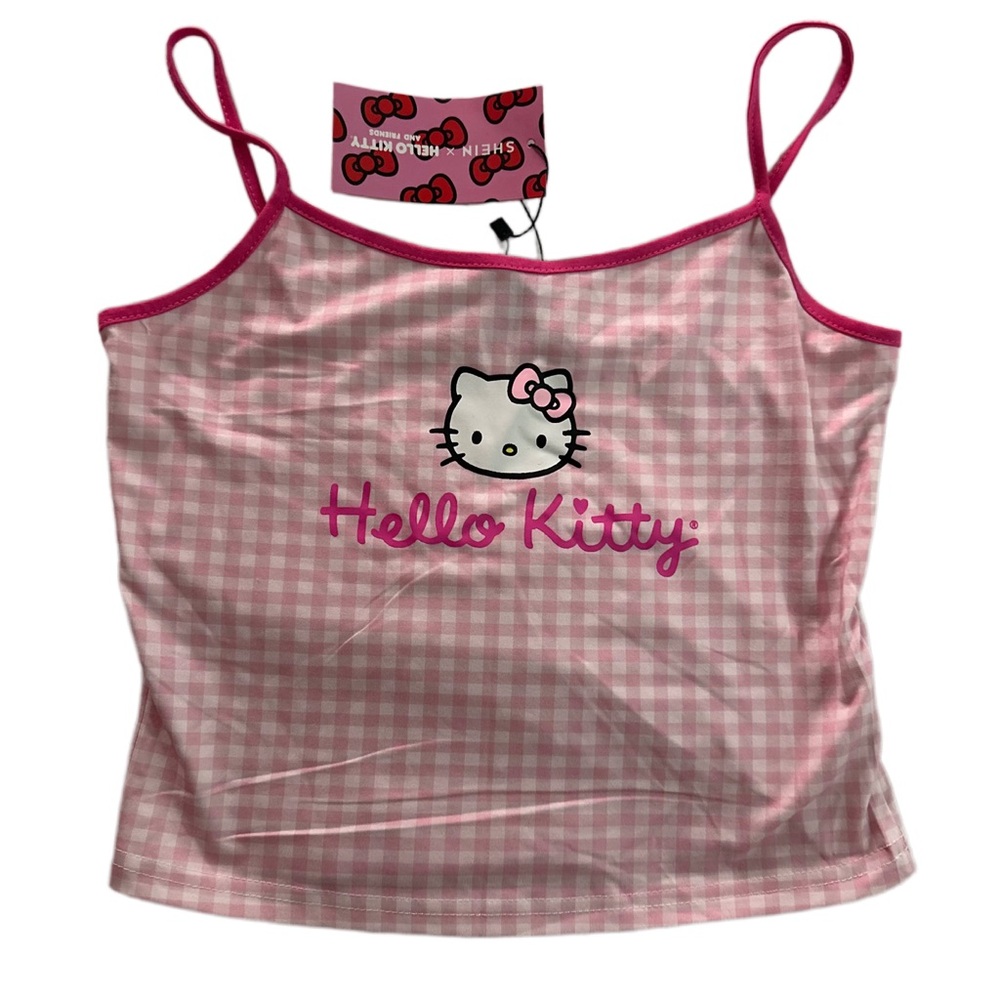 Hello Kitty Pink Gingham Tank Top